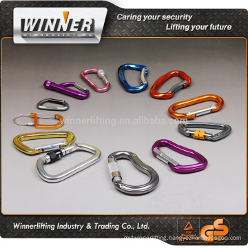 Steel C18 Carabiner and brass carabiner